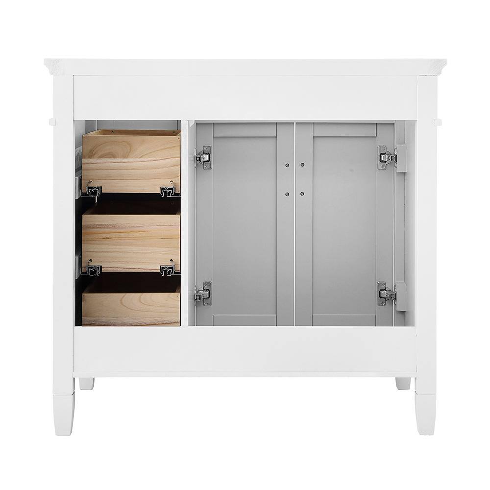 Home Decorators Collection Ashburn 36 in. W x 21.75 in. D Vanity Cabinet in White ASWA3621DL