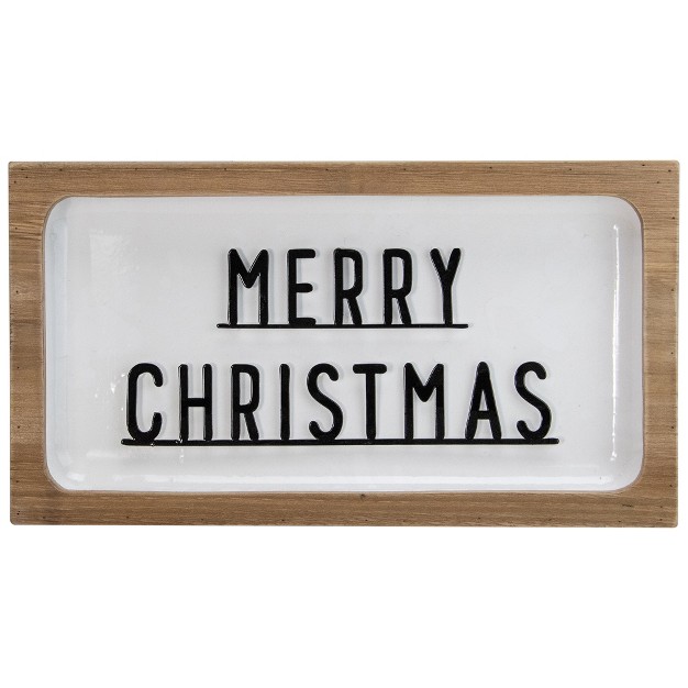 White And Brown quot merry Christmas quot 3d Wooden Christmas Wall Or Tabletop Decor