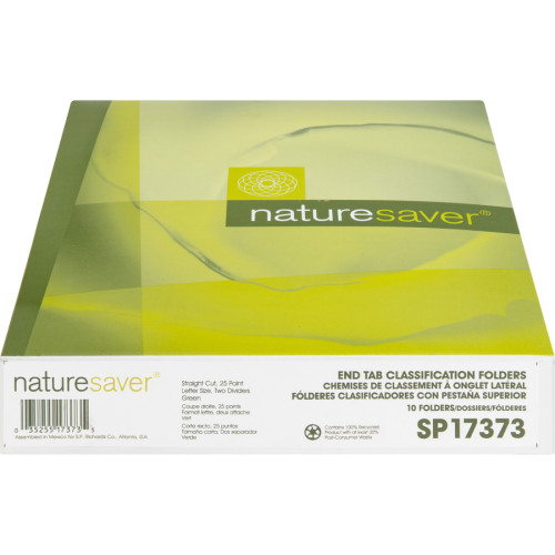 Nature Saver Recycled End Tab Classification Folders (SP17373)