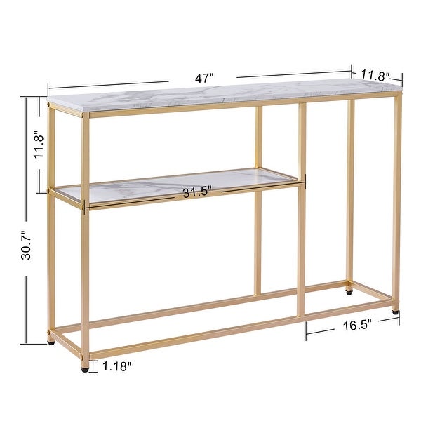 ivinta Console Table， Sofa Table Small TV Entryway Table with Storage Shelf， Buffet Table for Hallway Living Room.