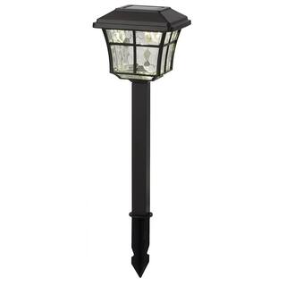 Hampton Bay Grant Solar 10 Lumens Dark Bronze Outdoor Integrated LED 3000K Warm White Landscape Path Light (6-Pack) 84101