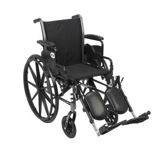 Drive Medical Cruiser III Wheelchair with Removable Flip Back Arms Desk Arms and Elevating Legrests k318dda-elr