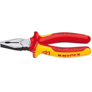 KNIPEX 6-14 in. 1000-Volt Insulated Combination Pliers 03 08 160 SBA