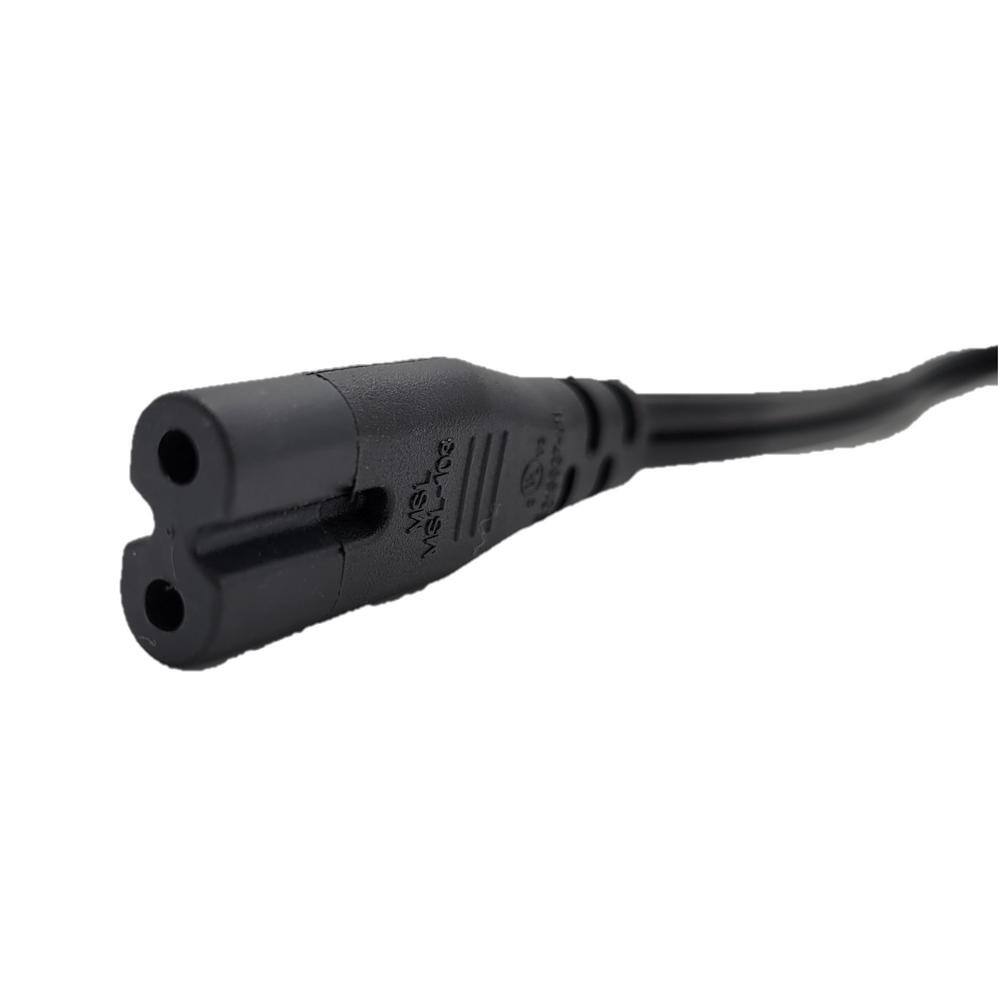 Micro Connectors Inc 10 ft. 18AWG 2-Prong Notebook AC Power Cord (NEMA 1-15P To C7) (2-Pack) M05-125-10-2P