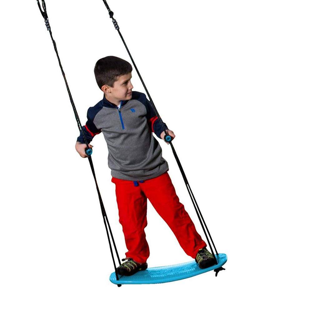 Swurfer Kick Blue Stand Up Tree Swing with Rope SW-KICK-B