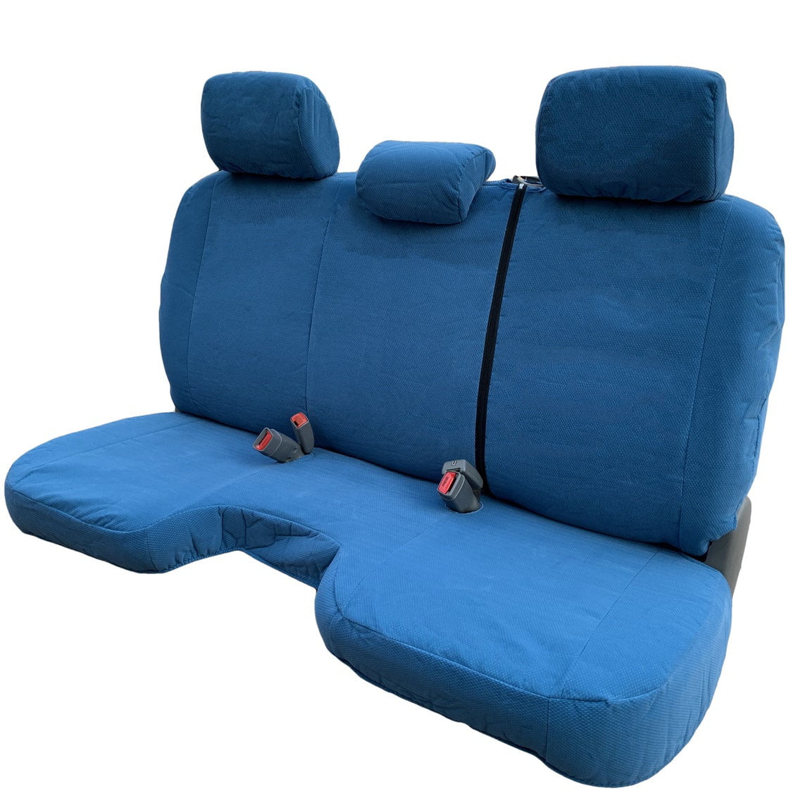 Automotive Seat Cover for 2005 - 2014 Toyota Tacoma Front Bench 3 Adj H/R Large Notched Cushion Blue