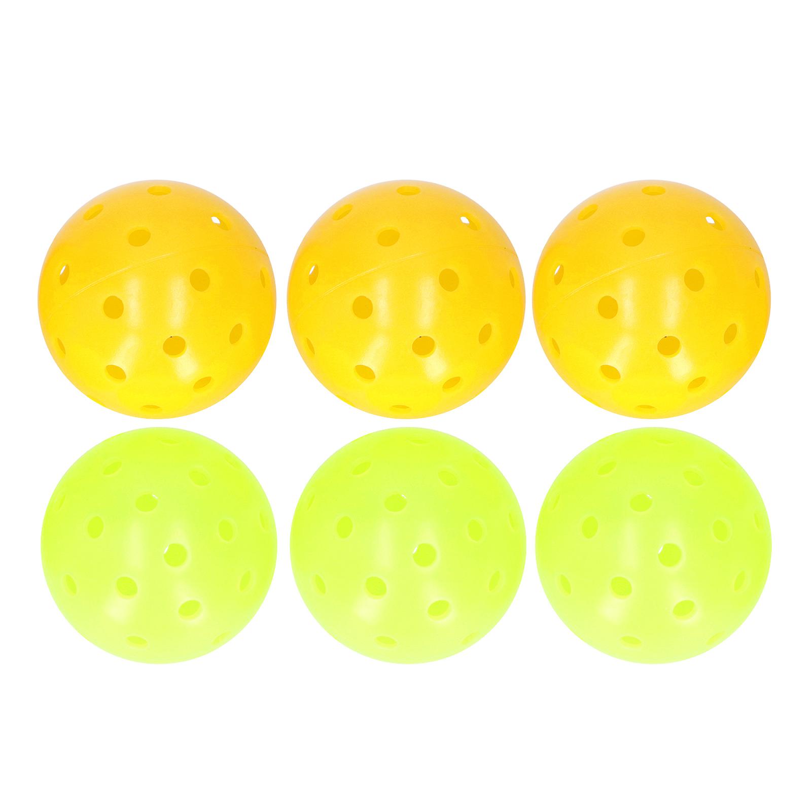 6pcs 40 Drilled Hole Plastic Pickleball Ball High Bounce Sports Equipment Accessory