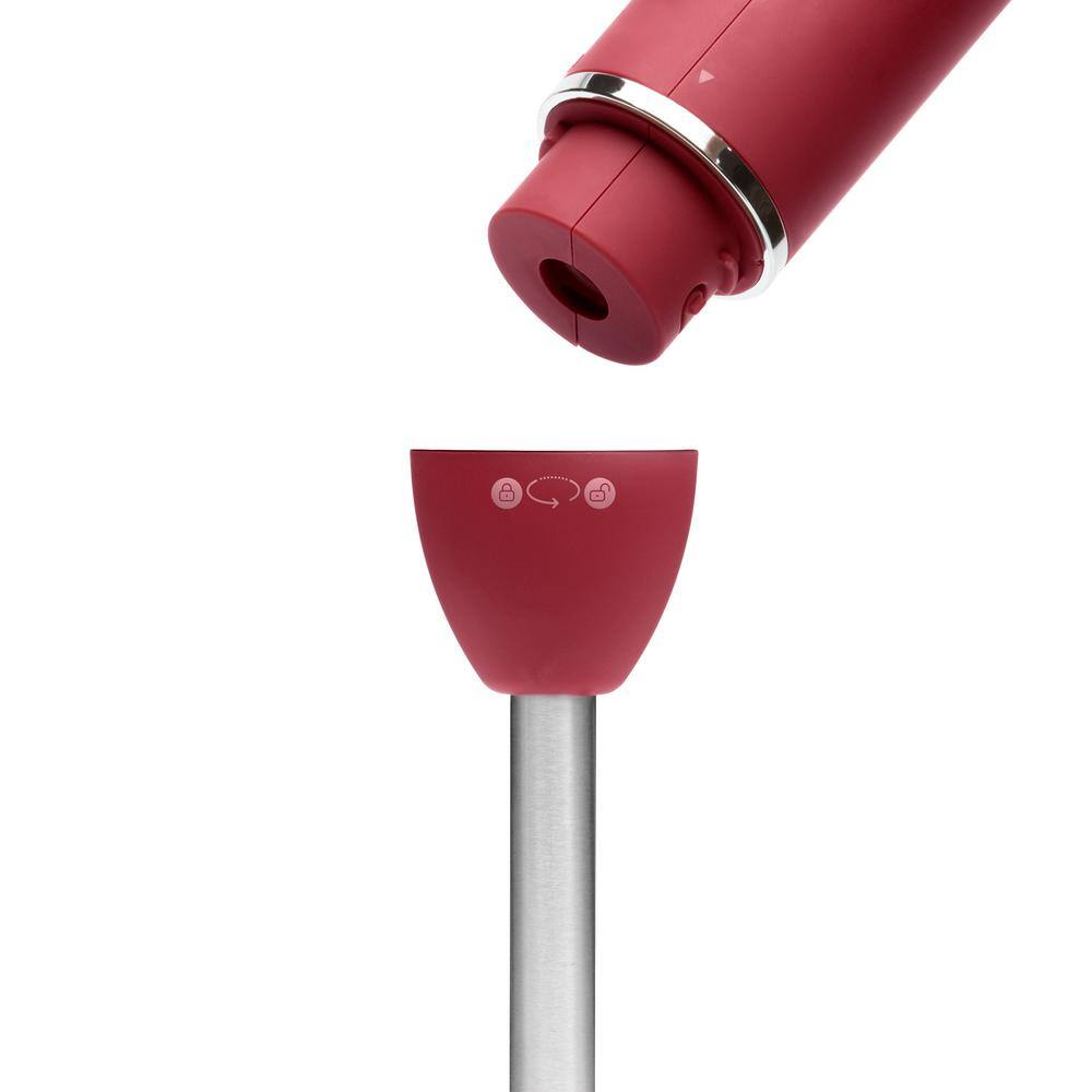 Chefman 2-speed Immersion Blender Stainless Steel Blades Red. 300W RJ19-V3-RBR-RED-C