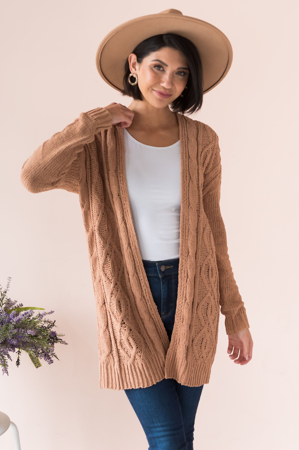 Warms My Heart Modest Chenille Cardigan