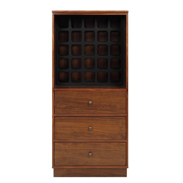 Wiesta Wine Cabinet Wine Rack in Walnut with Drawers 24