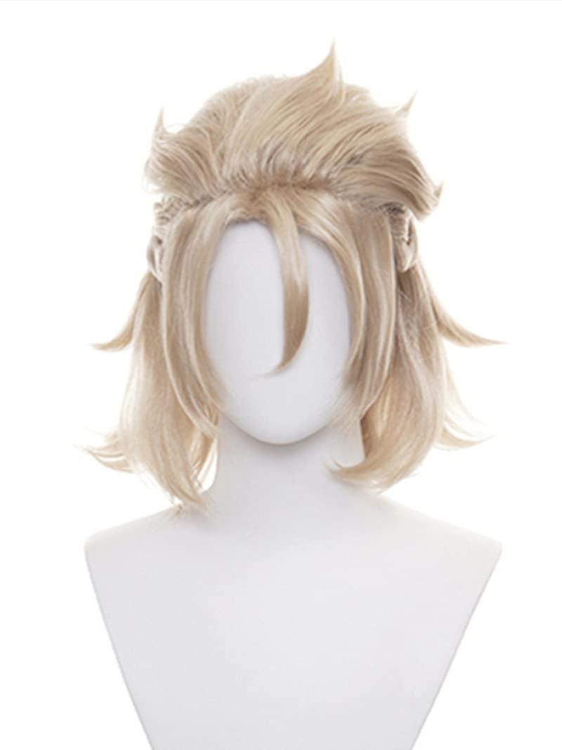 Gold Brown Fluffy Plush Wig For Cosplay Albedo Anime Wigs Halloween Costume Wigs Golden/brown -