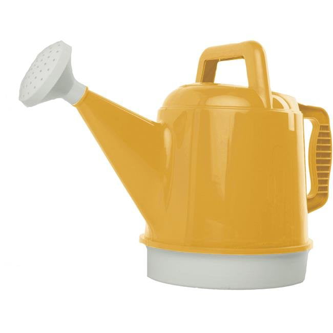 Deluxe Earthly Yellow 2.5 gal Plastic Watering Can