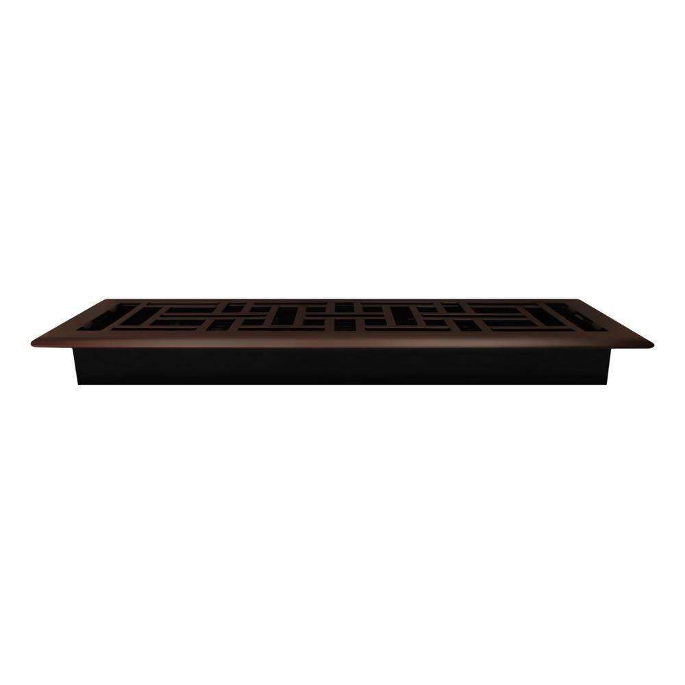 Decor Grates 4 in. x 14 in. Oil Rubbed Bronze Steel Oriental Register AJH414-RB