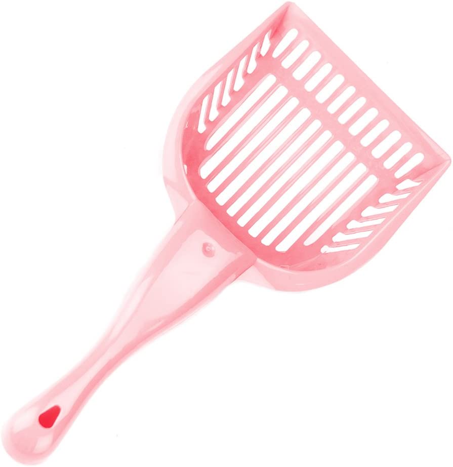 Brybelly ACSP-004 Coral Cat Litter Scoop with Reinforced Comfort Handle