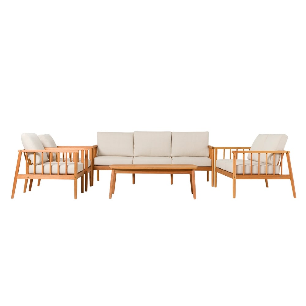 Middlebrook 5 Piece Modern Solid Wood Patio Set