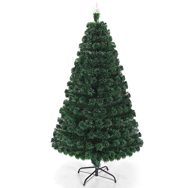 6Foot Multicolor PreLit Christmas Tree with LED Lights and Sturdy Metal Stand