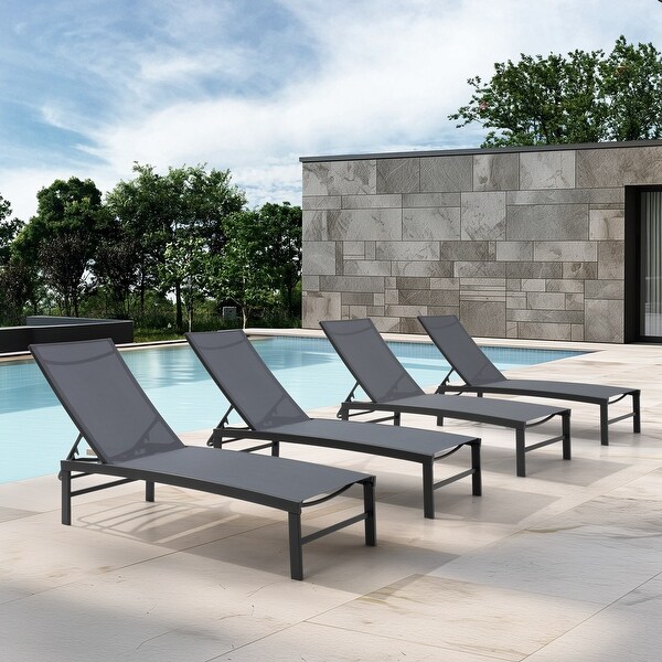 Pellebant Outdoor Patio Adjustable Chaise Lounge Chairs