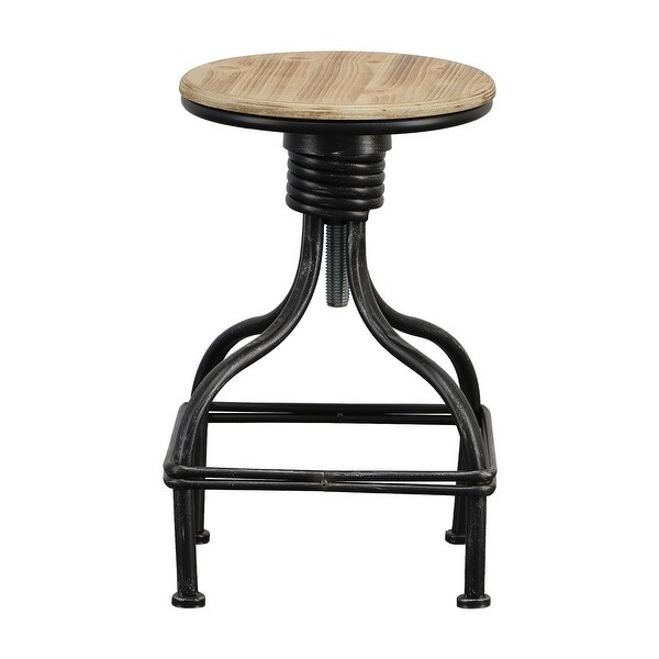 Metal Frame Swivel Counter Bar Stool With Round Seat