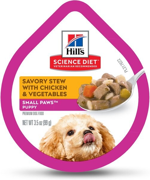 Hill's Science Diet Puppy Small Paws Chicken and Vegetable Stew Dog Food Trays