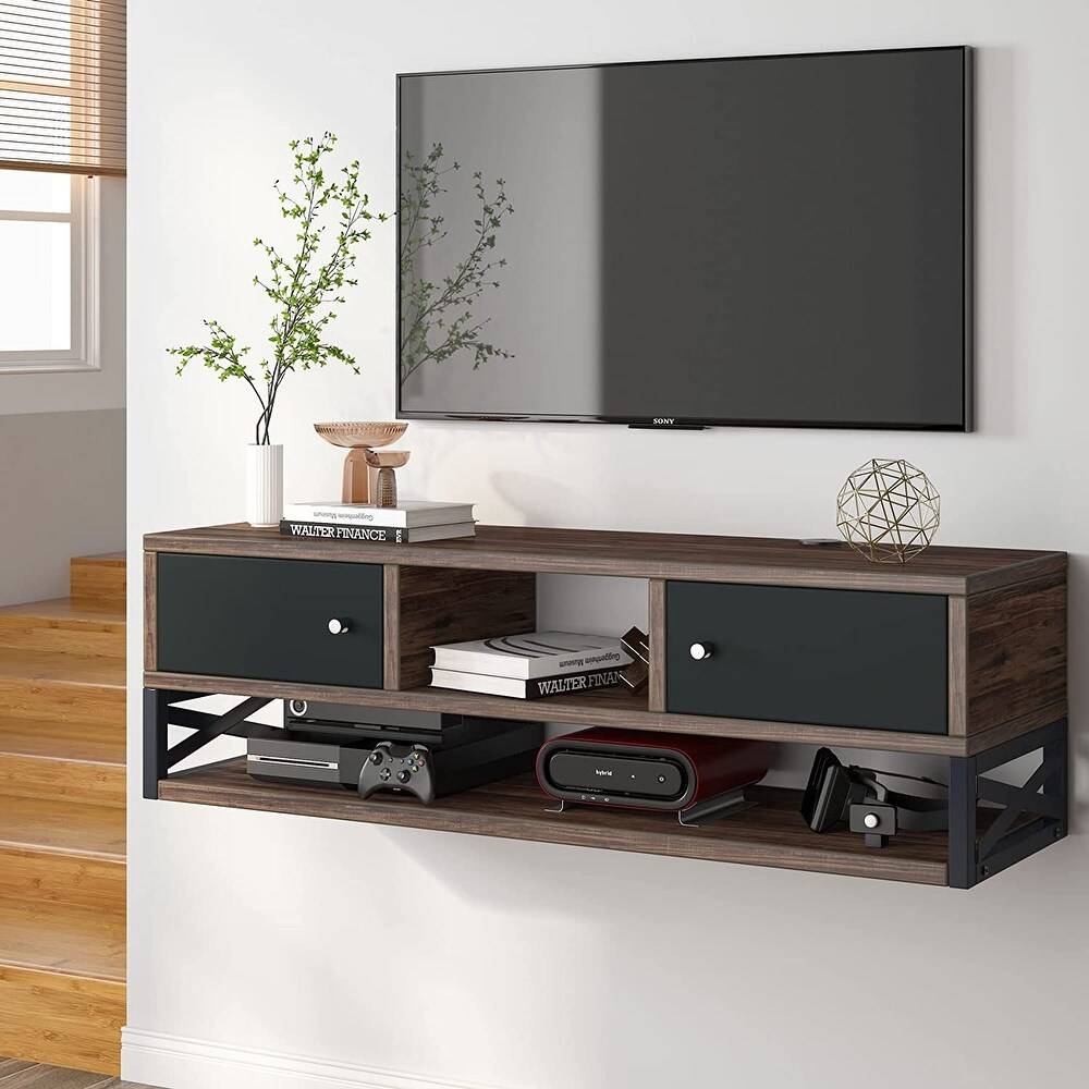 Floating TV Stand  3 Tier Wall Mounted Media Console TV Shelf   11.81\