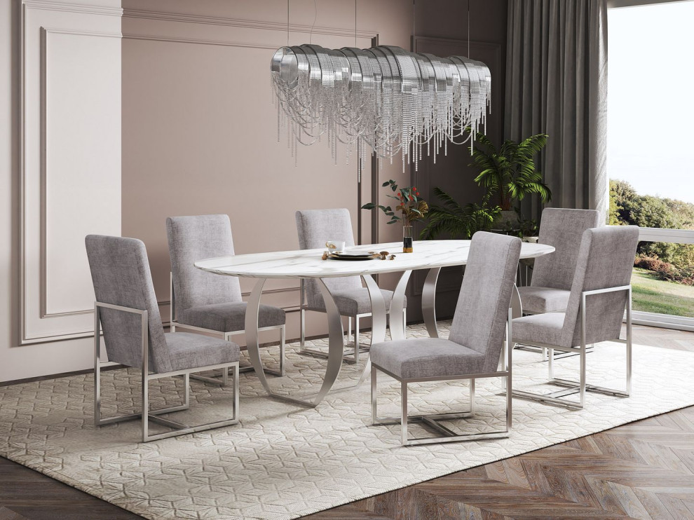 Manhattan Comfort Element Velvet Dining Chair   Contemporary   Dining Chairs   by Manhattan Comfort  Houzz