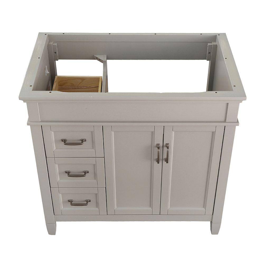 Home Decorators Collection Ashburn 36 in. W x 21.75 in. D Vanity Cabinet in Grey ASGRA3621DL