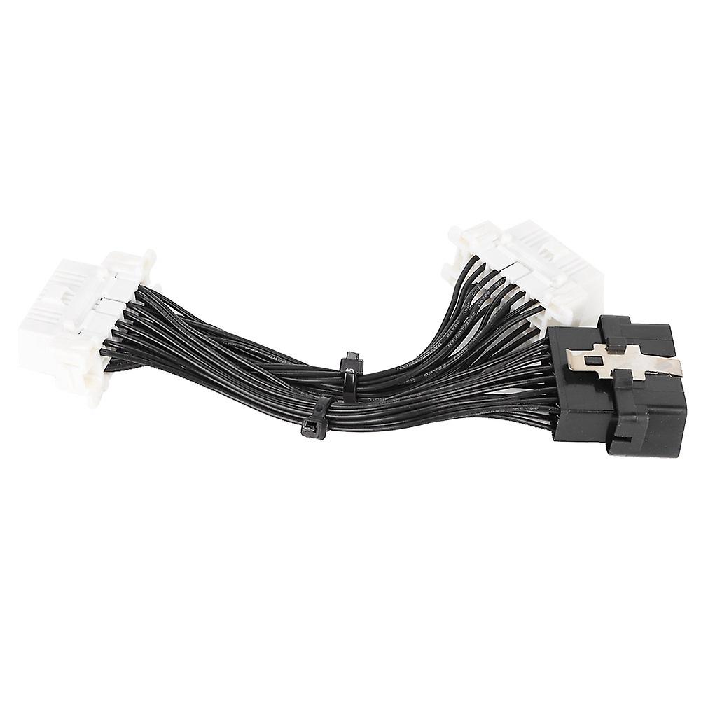 16pin 1 To 2 Obd2 Adapter Splitter Y Cable Extension Cord For Gps Car Driving Recorder