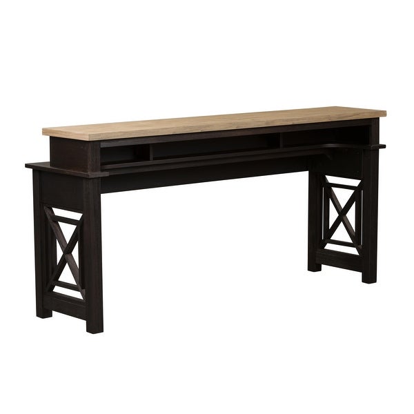 Heatherbrook Charcoal and Ash Console Bar Table