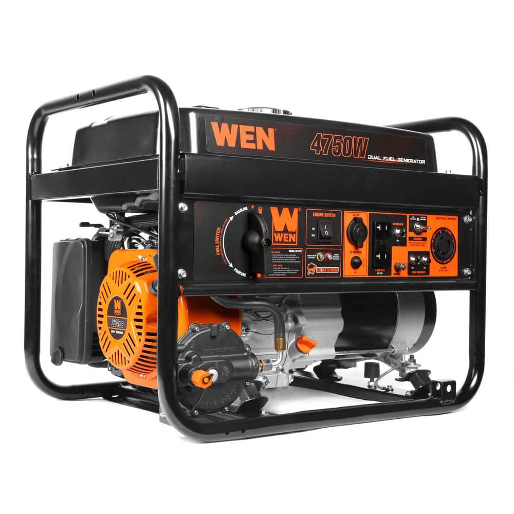 WEN 4750Watt 120Volt240Volt Dual Fuel Portable Generator with CO Shutdown Sensor