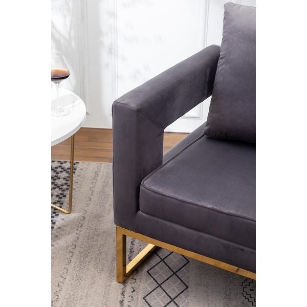 Roundhill Furniture Lenola Contemporary Upholstered Accent Armchair