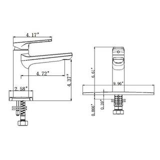 Hlihome Single-Handle Single Hole Bathroom Faucet in Brushed Gold With Deck Plate RBDK-0961-BGP