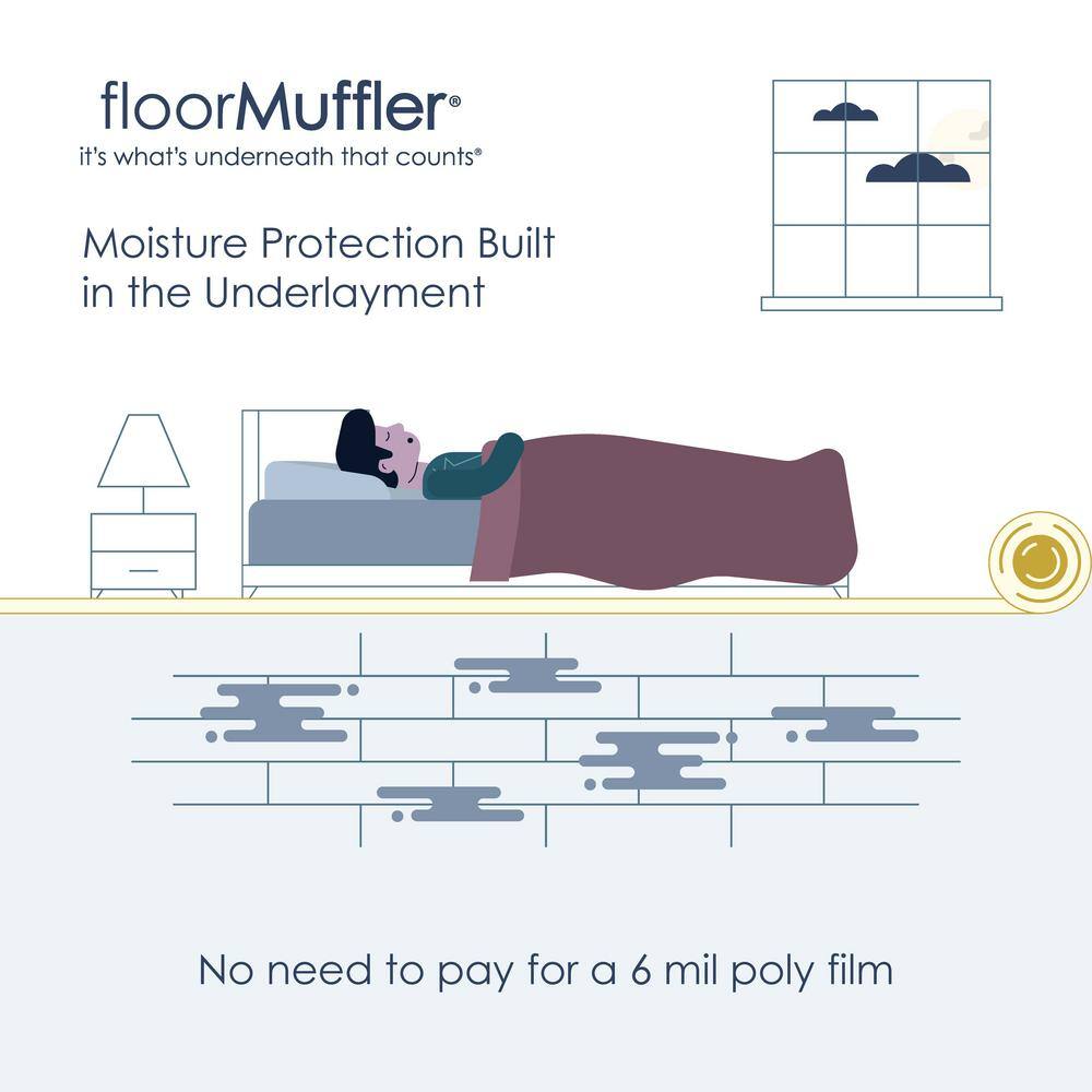 FloorMuffler 100 sq. ft. 35 in. x 34.29 ft. x 1 mm Premium Underlayment for Luxury Vinyl Floors 0264070