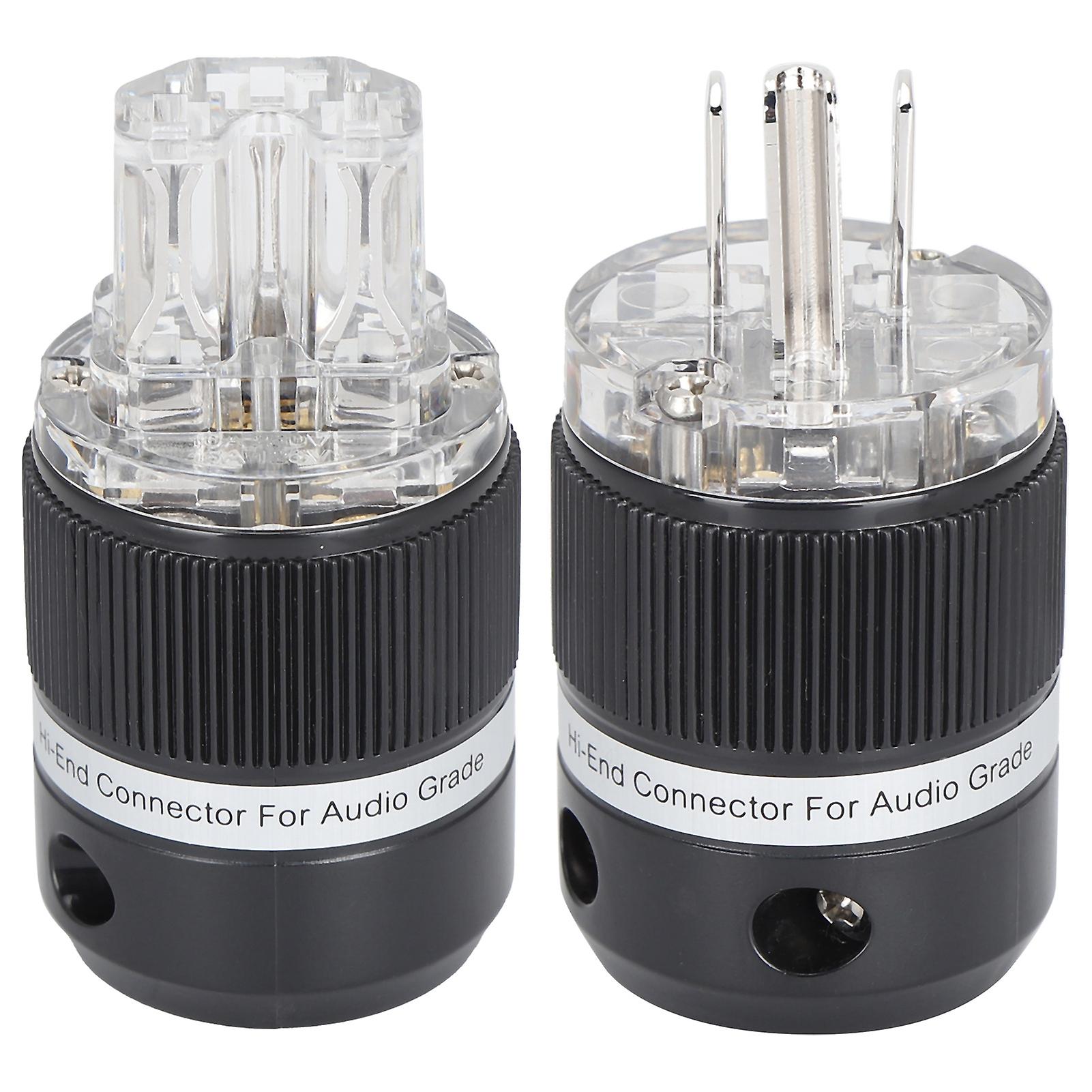 Monosaudio Power Plug Pure Copper Rhodiumplated Ac Highfidelity Power Plug 100250vm101r/f101r (male/female)