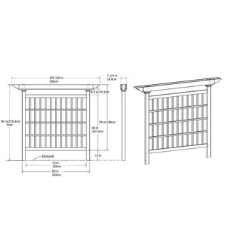 VITA 80L x 90H Camden Vinyl Privacy Screen White VA68243 VA68243