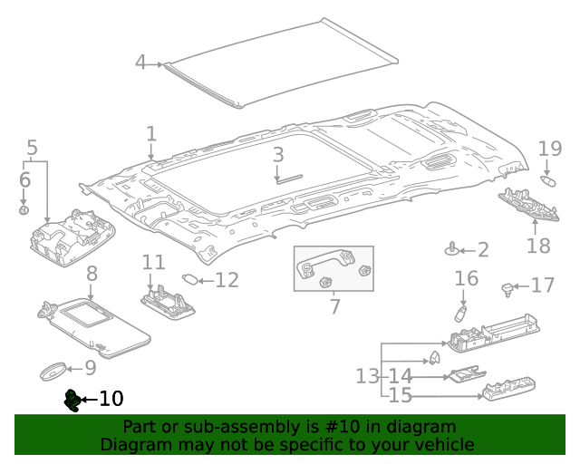 Genuine OE Toyota Sun-Visor Holder - 74348-47010-B3