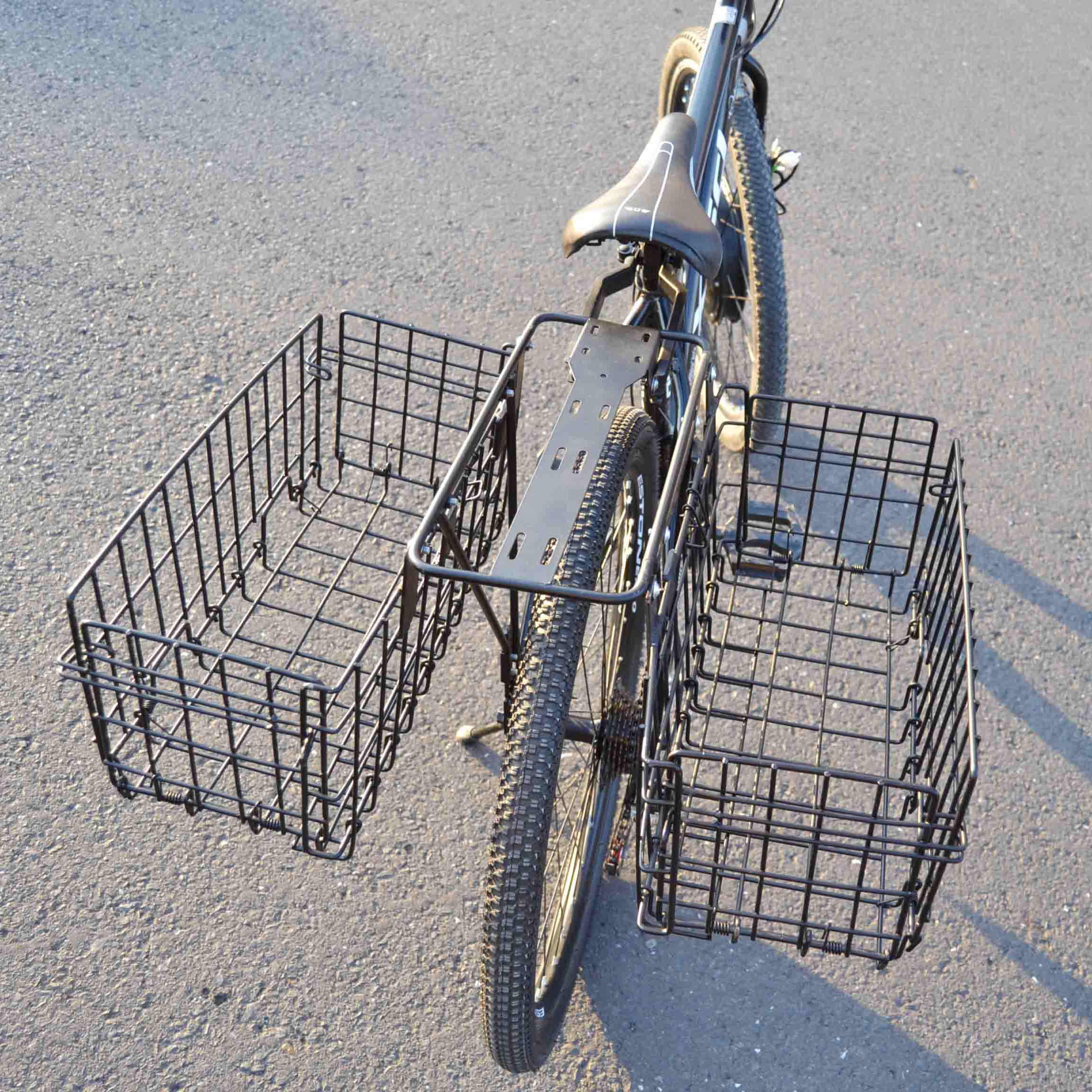 Folding oy Wire Basket For Bike Cycling Accessories   Rear Rack Storage Carrier Holder Rear Hanging Ebike Conversion Kit