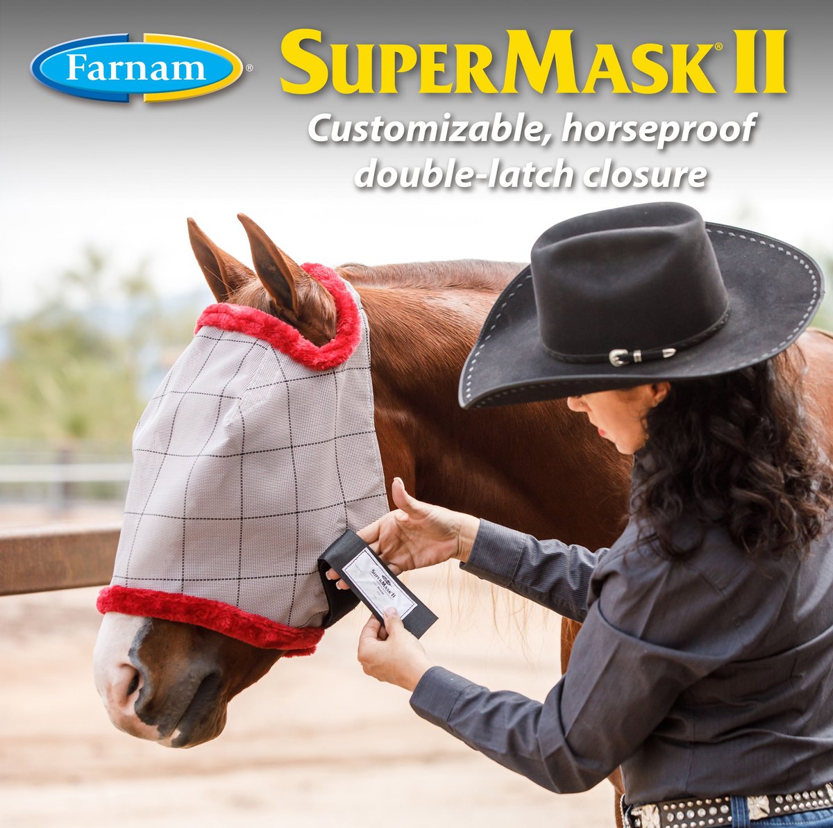 Farnam SuperMask II Horse Fly Mask with Covered Ears