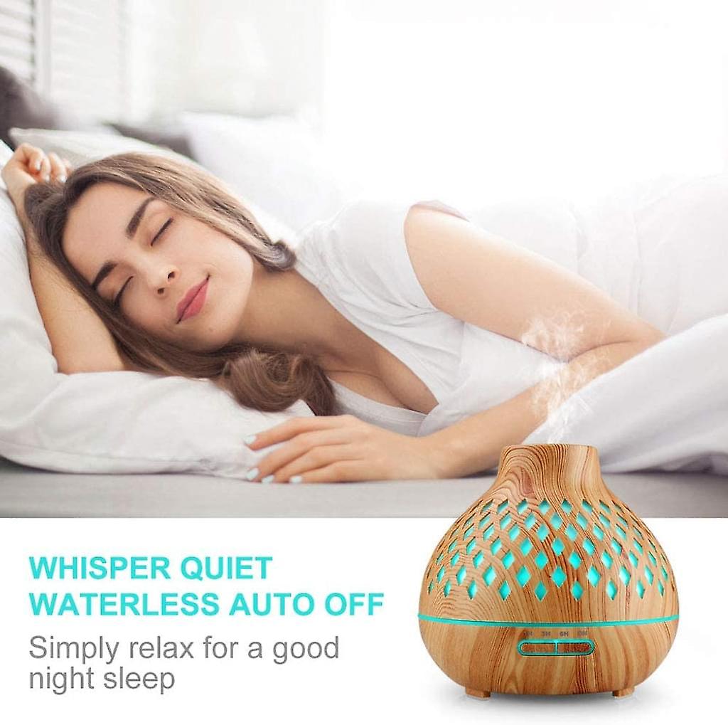 Aroma Diffuser， 400ml Humidifier， Ultrasonic Power And 7-color Led