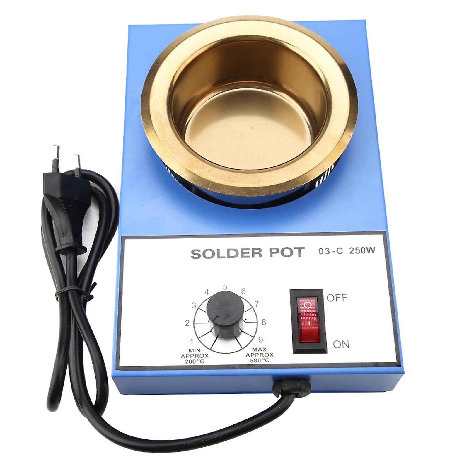 220v 80mm Solder Pot Soldering Pot Desoldering Bath (eu Plug) (250w)