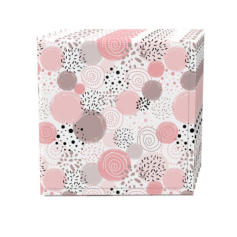 Napkin Set of 4， 100% Cotton， 20x20， Decorated in Pink Dots