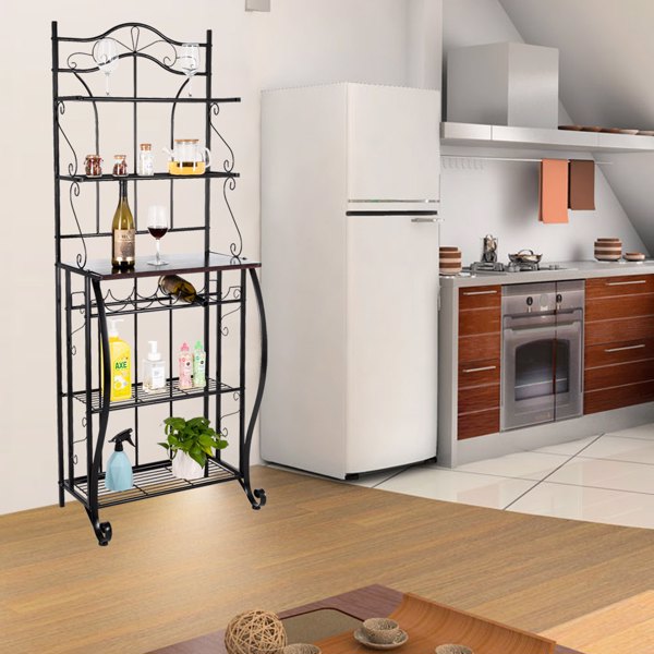 Fithood 5-Tier Metal Kitchen Rack Metal Kitchen Bakers Decoration for Kitchen