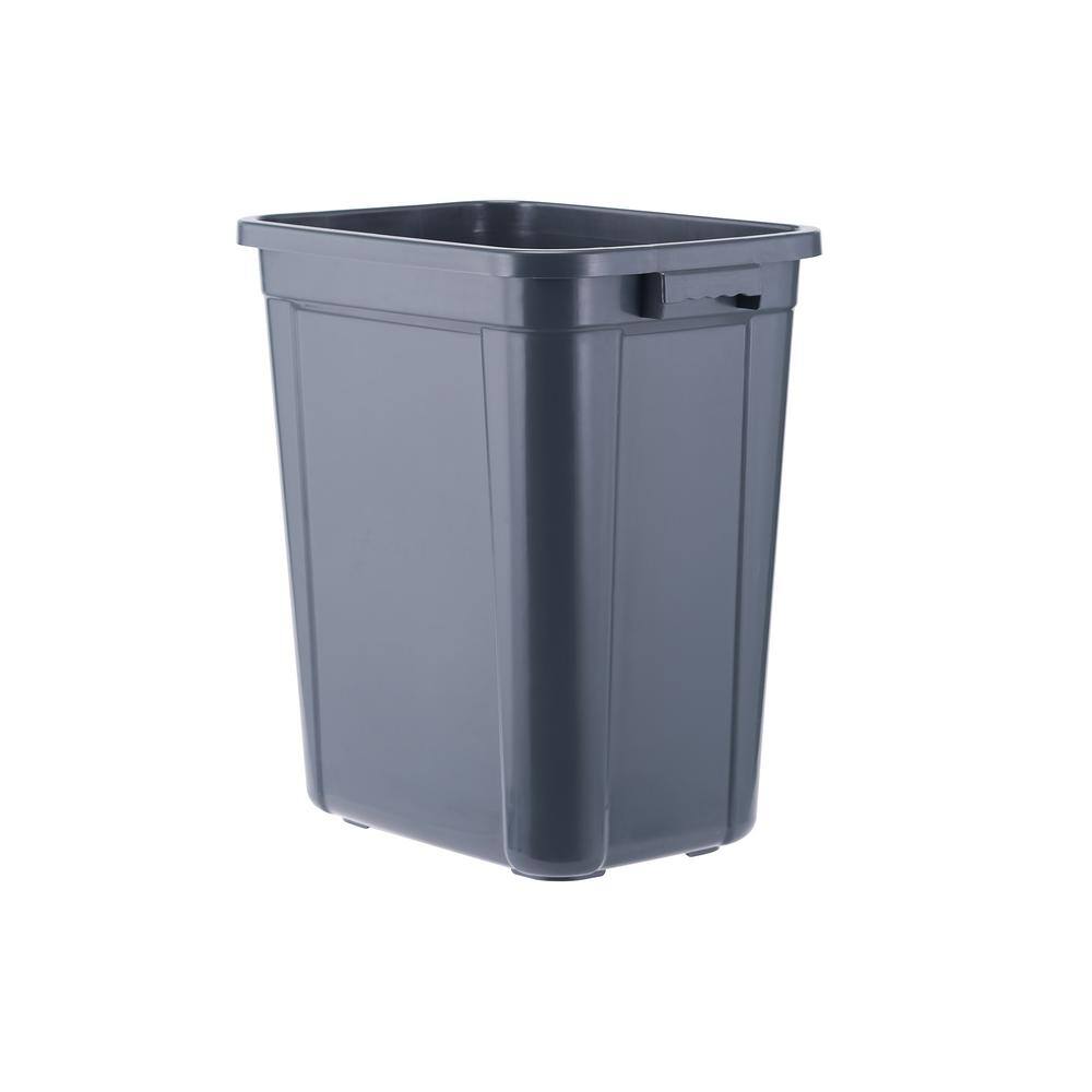 TRINITY EcoStorage 25 Gal. Sliding Trash Can Chrome TBFZ-2216