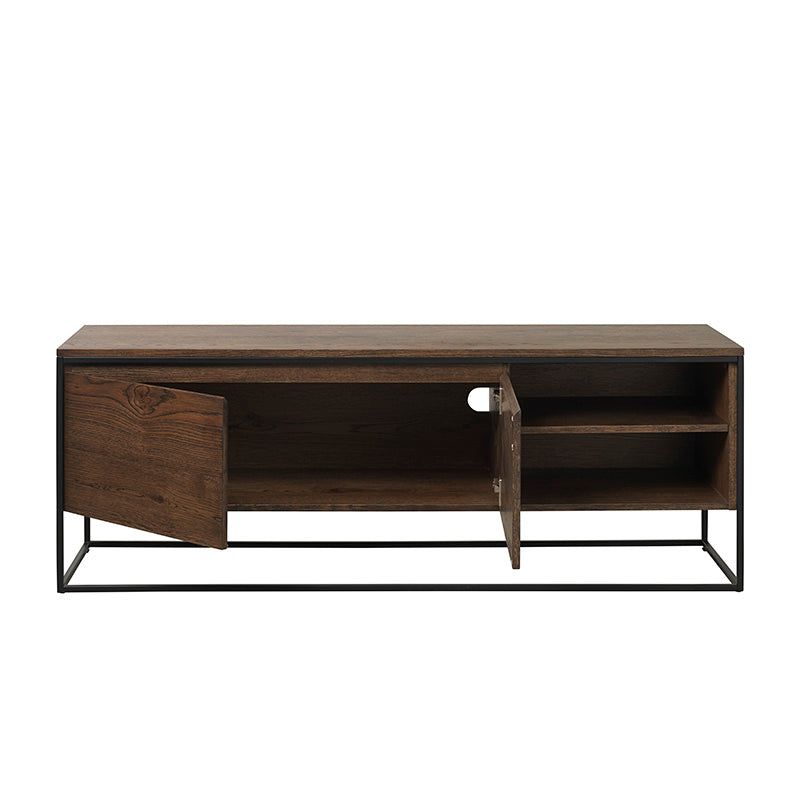 RIVOLI TV Entertainment Unit 1.55M -  Smoked Oak / Black