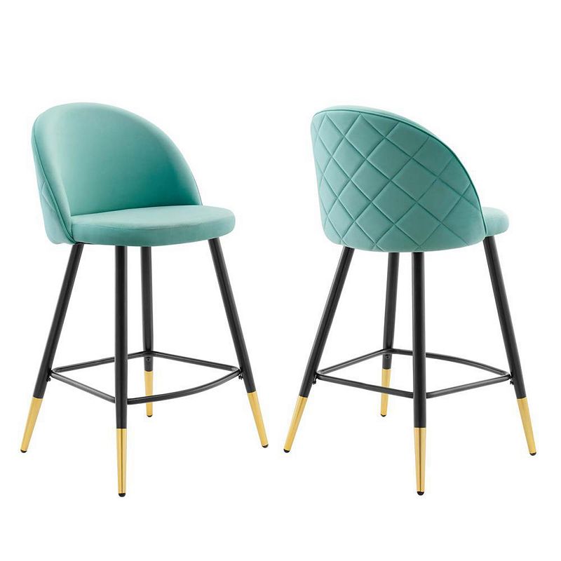 Modway Cordial Performance Velvet Counter Stools - Set of 2