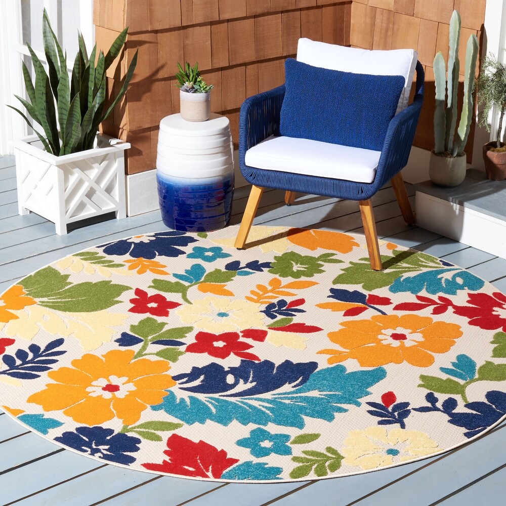 SAFAVIEH Cabana Avia Indoor/ Outdoor Waterproof Patio Floral Rug
