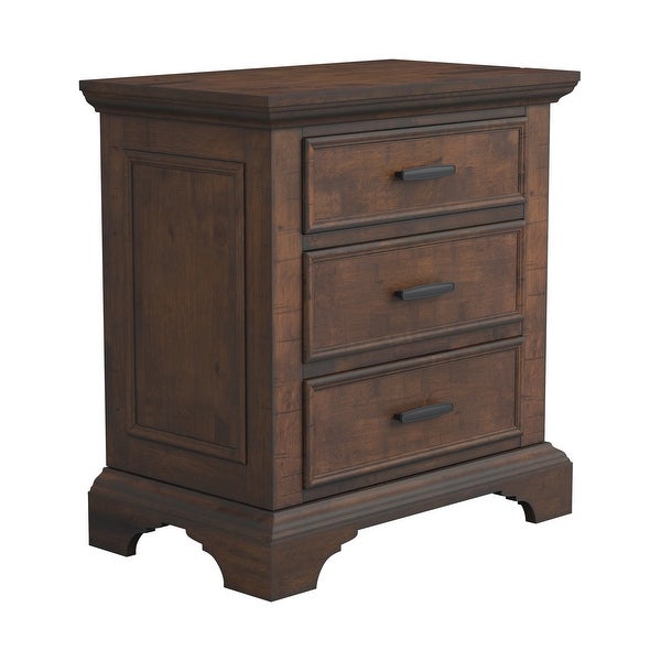 Clydesdale Vintage Bourbon 2-piece Storage Bedroom Set with Nightstand - - 34935958