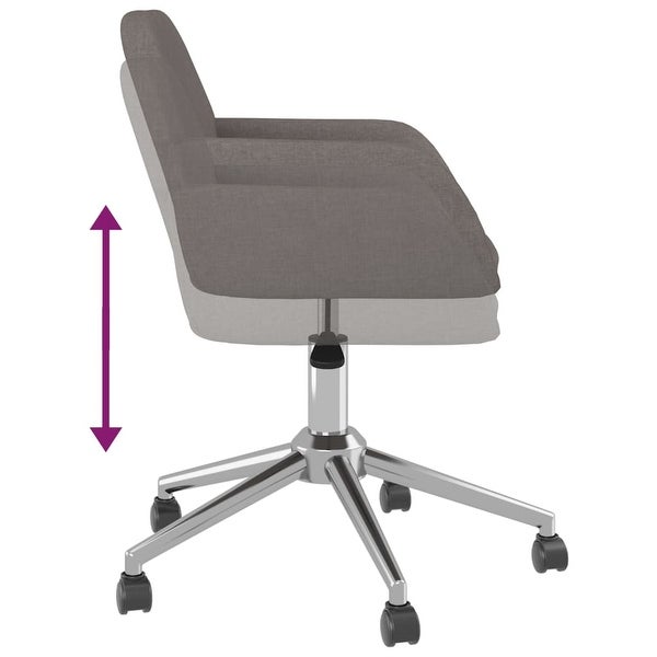 vidaXL Swivel Dining Chairs 2 pcs multi color Fabric