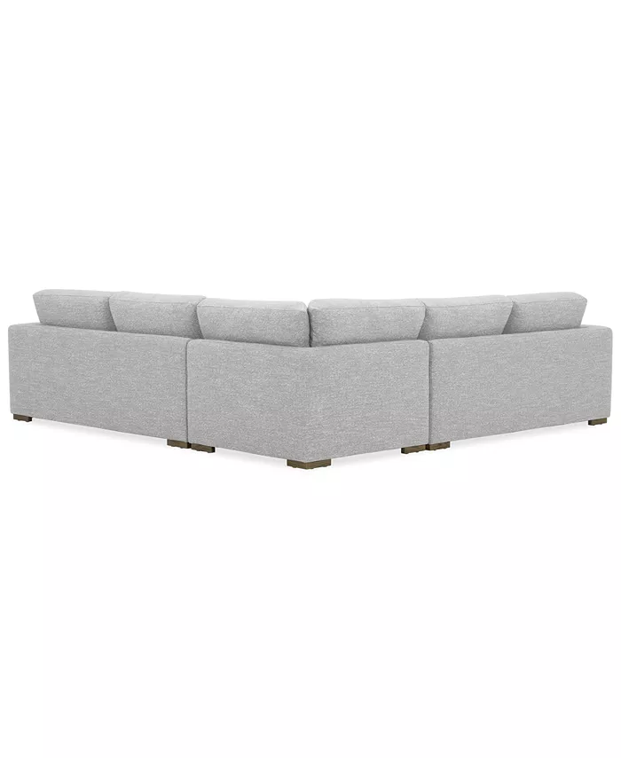 Furniture Vasher 114 3-Pc. Fabric Sectional Sofa