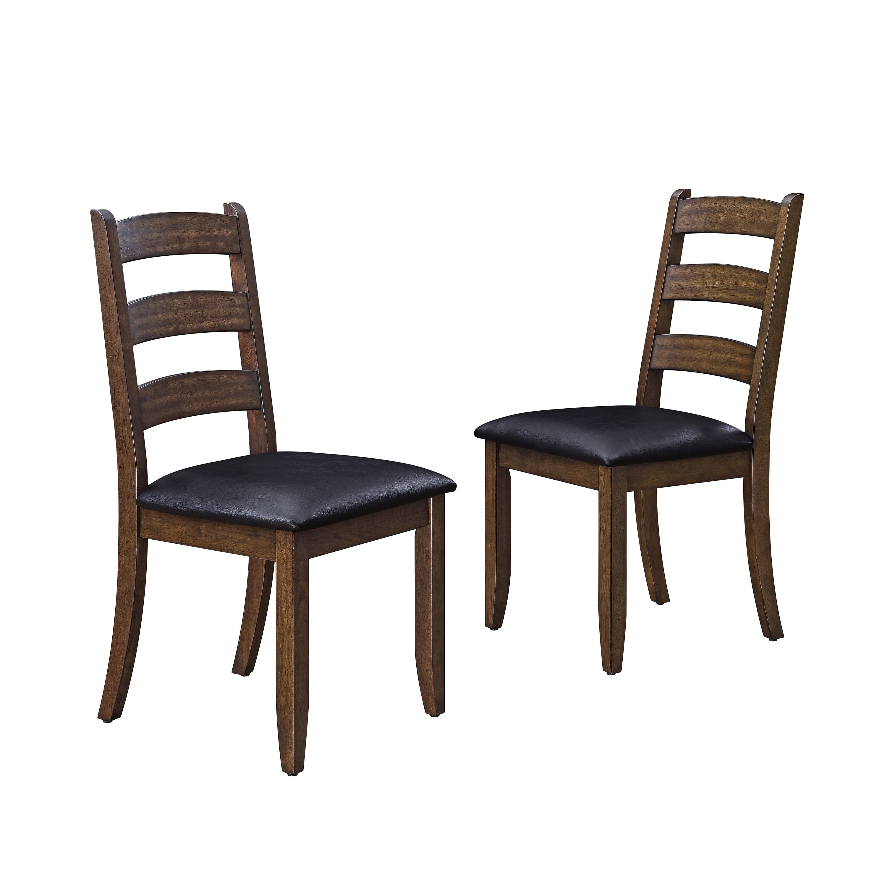 Better Homes and Gardens Granary Modern Farmhouse Ladderback Dining Chairs， Set of 2， Aged Brown Ash