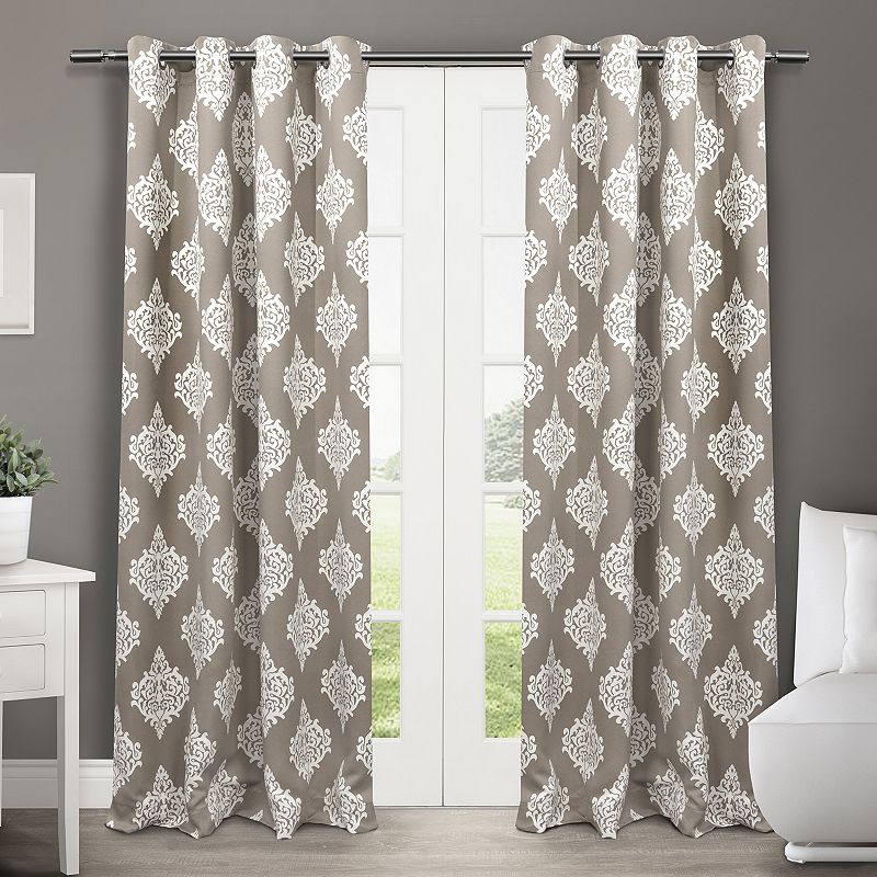 Exclusive Home 2-pack Medallion Blackout Window Curtains